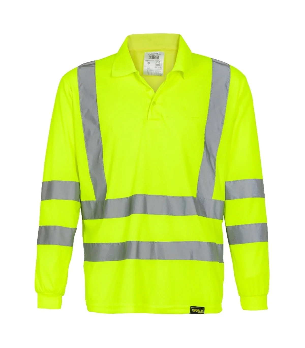 Polo Dryfit Hi-Vis Manga Larga Hombre